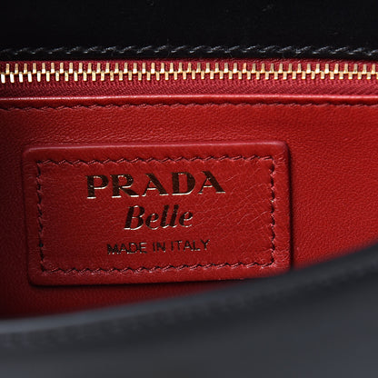 Prada City Calfskin Belle Top Handle Bag Black 7 of 9