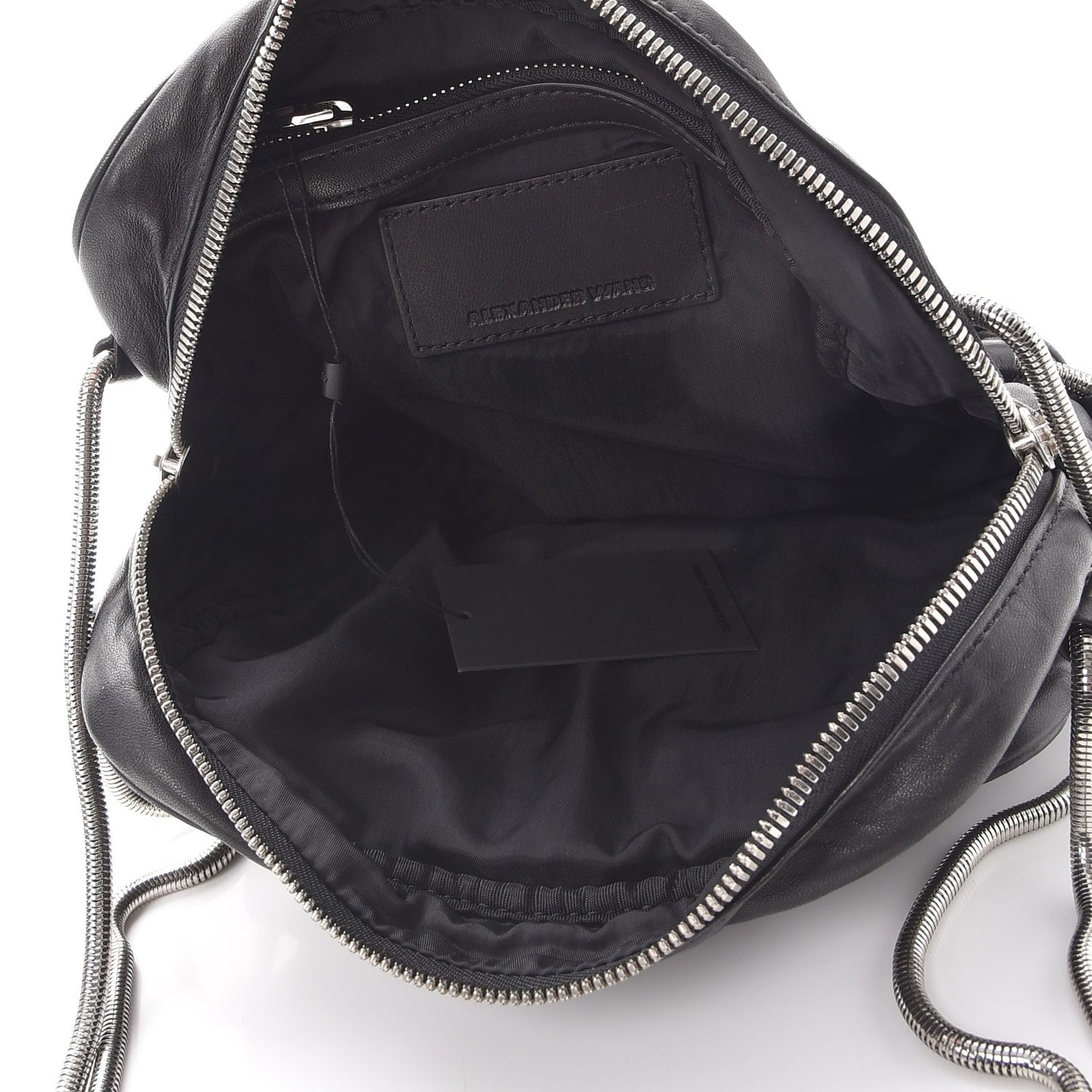 Washed Lambskin Brenda Chain Shoulder Bag Black