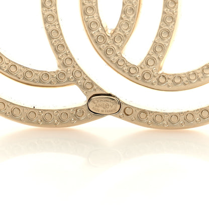 Chanel Crystal CC Brooch Light Gold 4 of 5