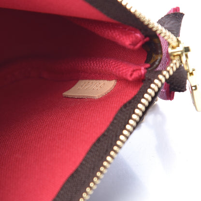 Louis Vuitton Monogram 2019 Christmas Animation Mini Courchevel Pochette Accessories Fuchsia 7 of 7