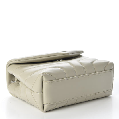 Saint Laurent Calfskin Y Quilted Monogram Toy Loulou Crossbody Bag Ivory 3 of 10