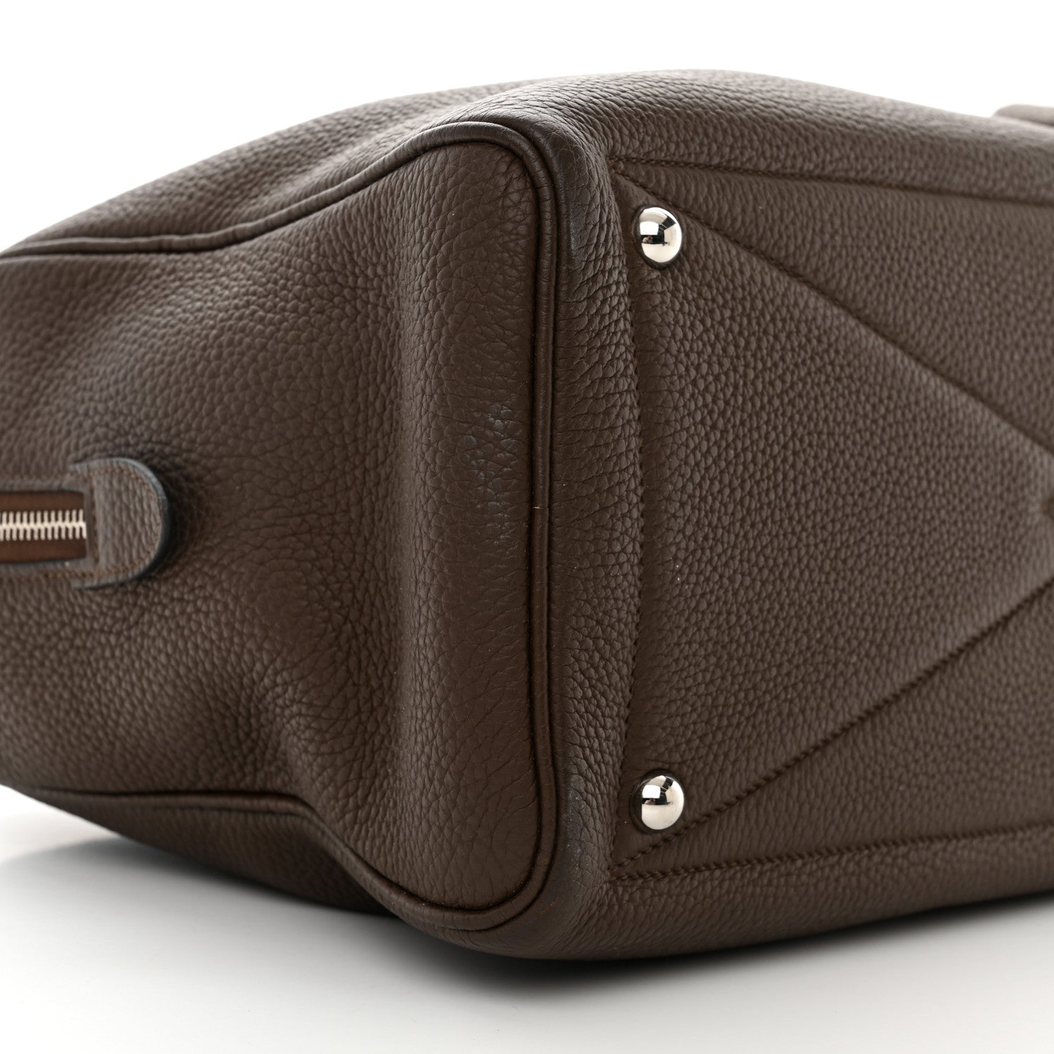 Hermes Taurillon Clemence Victoria II 35 Chocolate 9 of 10
