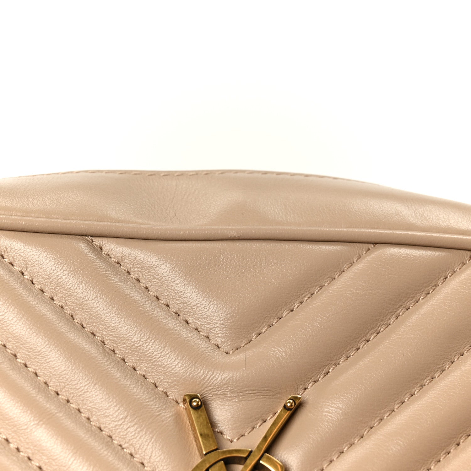 Saint Laurent Calfskin Matelasse Monogram Lou Camera Bag Nude Powder 11 of 11