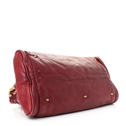Chloe Calfskin Medium Paddington Satchel Dark Red 4 of 14