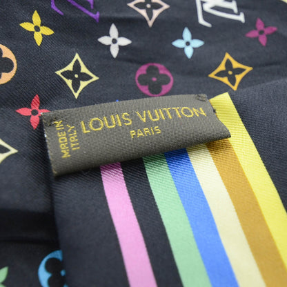 Louis Vuitton Silk Monogram Multicolor Bandeau Black 4 of 5