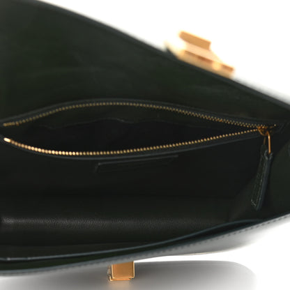 Saint Laurent Smooth Calfskin Carre Satchel Green 5 of 14