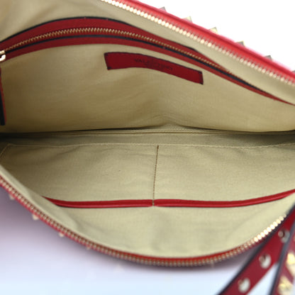 Valentino Garavani Vitello Large Rockstud Zip Wristlet Pouch Rosso Valentino 5 of 8