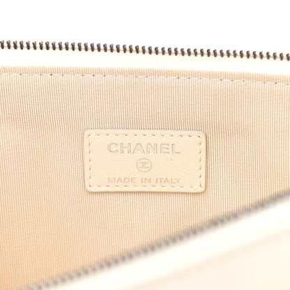 Chanel Lambskin Quilted Clutch With Chain White 7 of 11