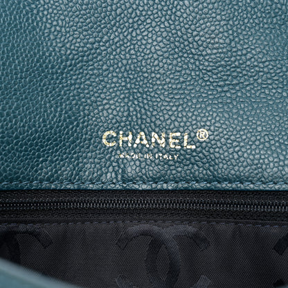 Chanel Caviar Medium Flap Blue 6 of 12