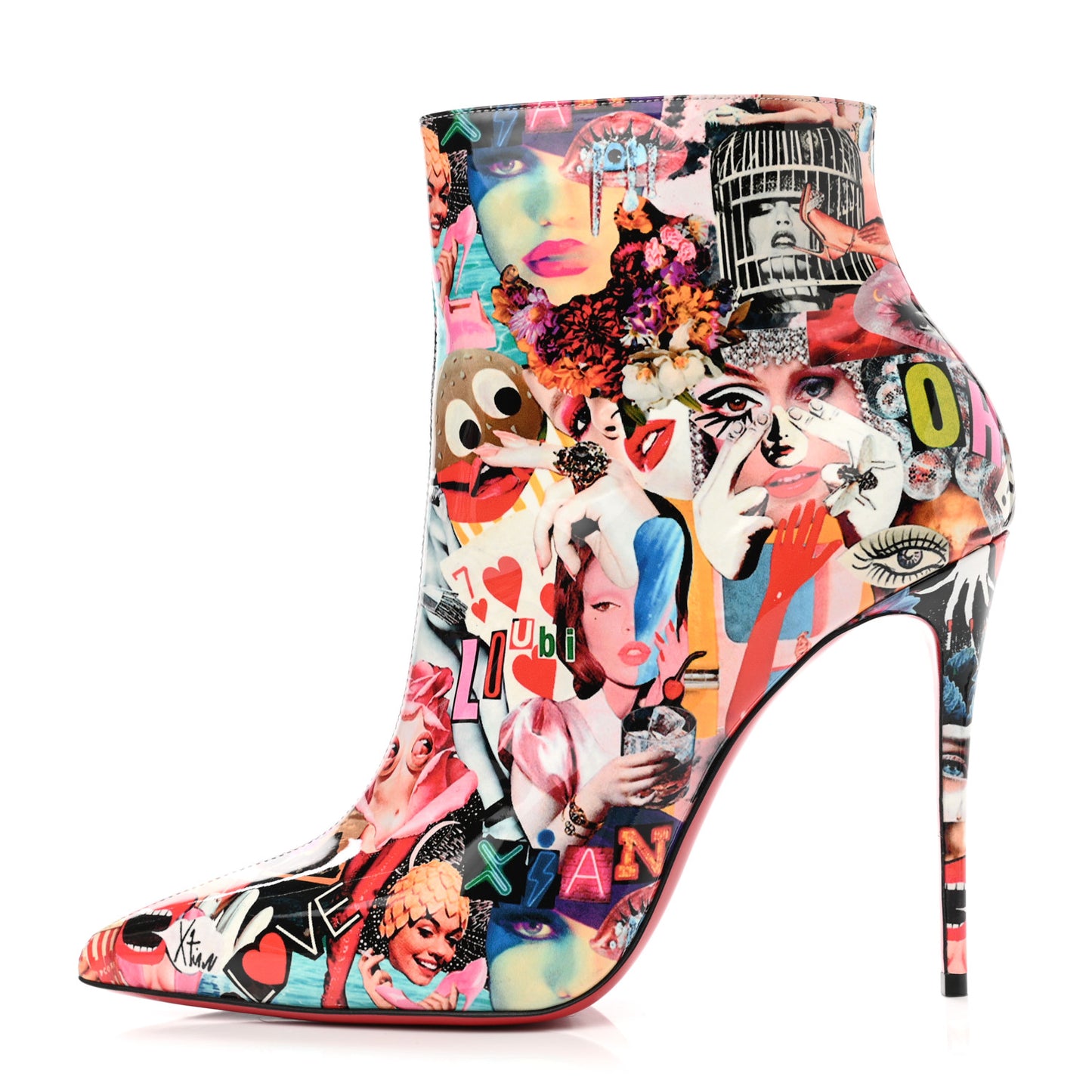 Patent Oh Xtian So Kate Booty 100 Ankle Boots 40 Multicolor
