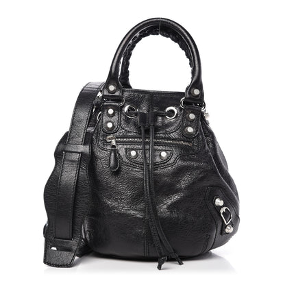Balenciaga Agneau Giant 12 Silver Hardware Mini Pompon Black 3 of 10
