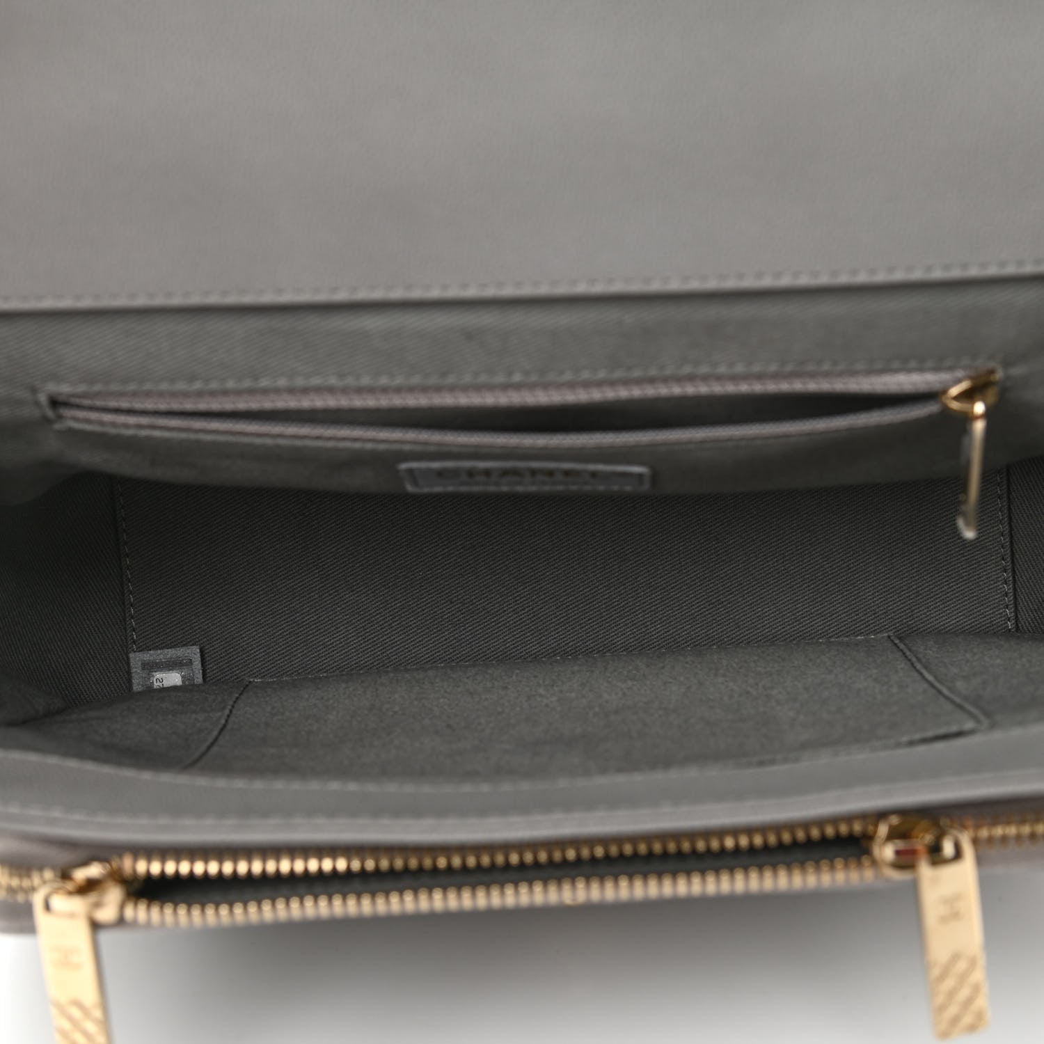 Chanel Caviar Quilted Large Business Affinity Flap Grey 5 of 10
