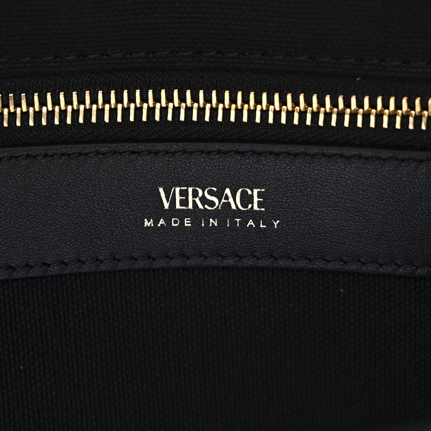 Canvas Studded Small Logo Tote Bag Black