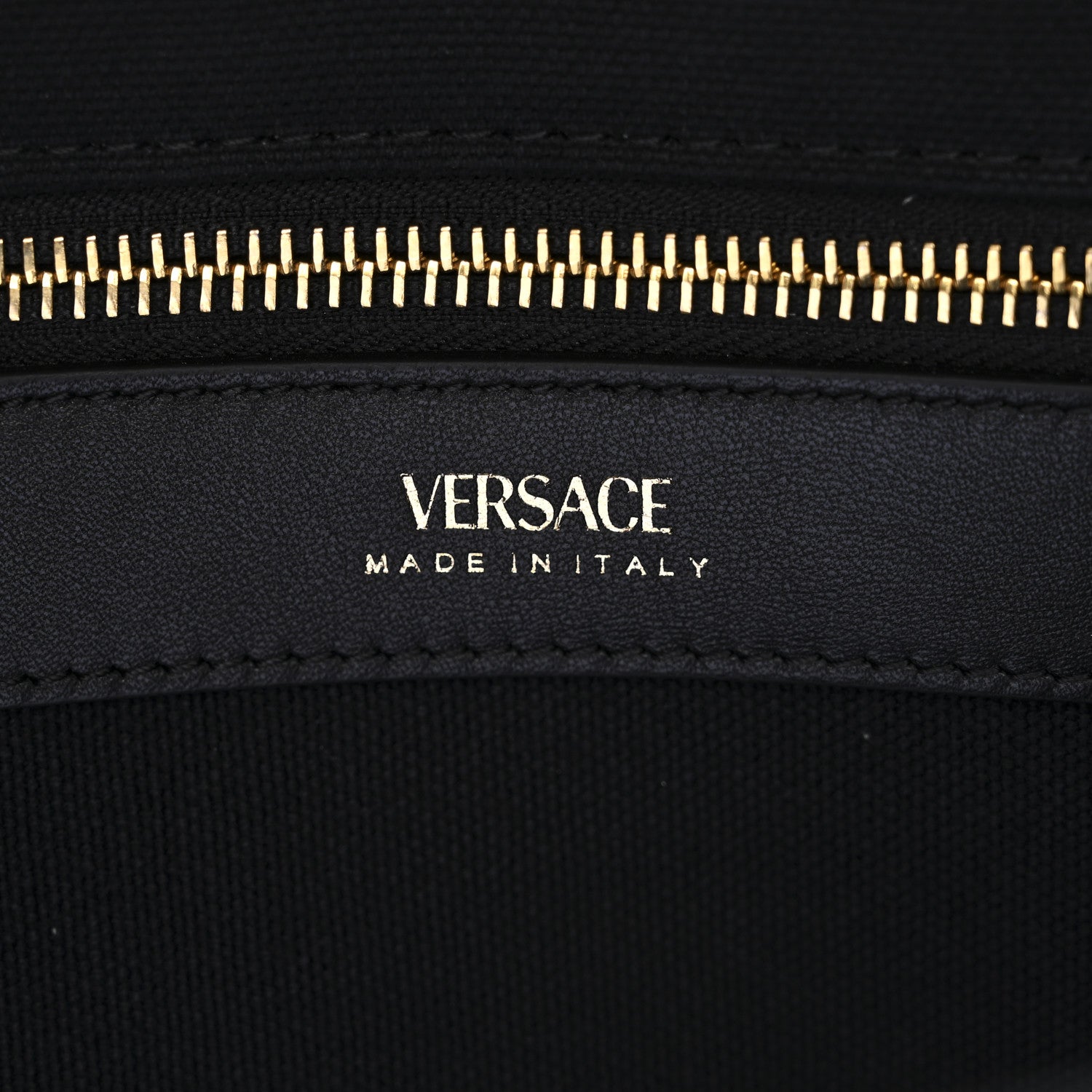 Versace Canvas Studded Small Logo Tote Bag Black 7 of 11