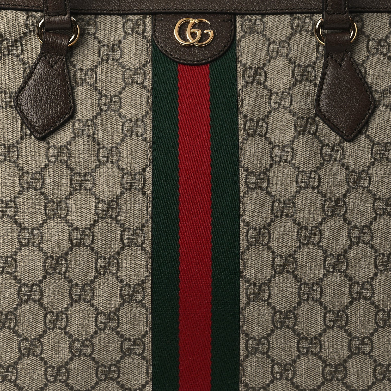 Gucci GG Supreme Monogram Medium Ophidia Shopping Tote Brown 9 of 9