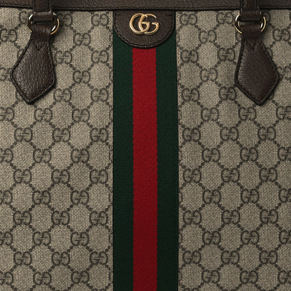 Gucci GG Supreme Monogram Medium Ophidia Shopping Tote Brown 9 of 9