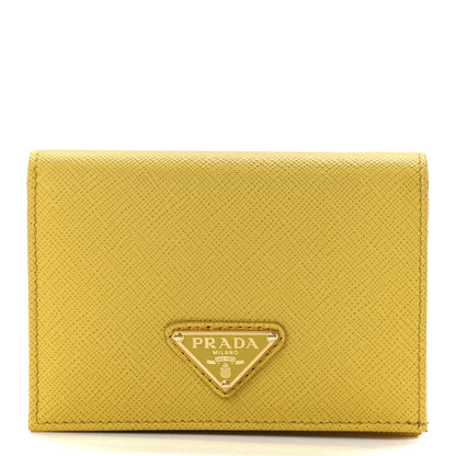 Prada Saffiano Small Wallet Sunny Yellow 1 of 11