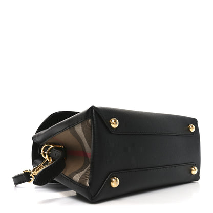 Burberry Derby Calfskin House Check Small Camberley Black 4 of 9