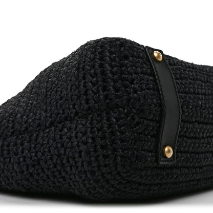 Chanel Straw Raffia Tote Black 9 of 11