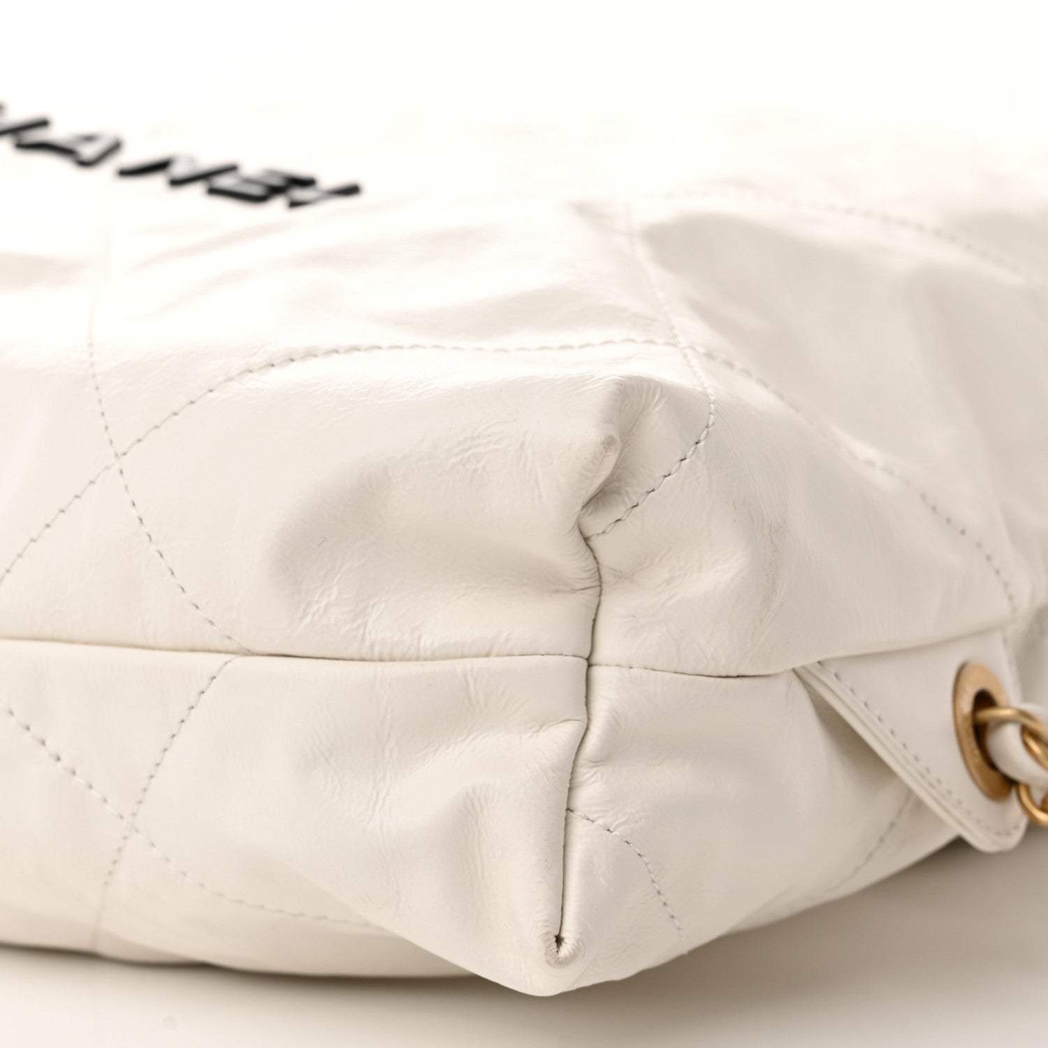 Chanel Calfskin Quilted Chanel 22 Backpack White Black 10 of 12