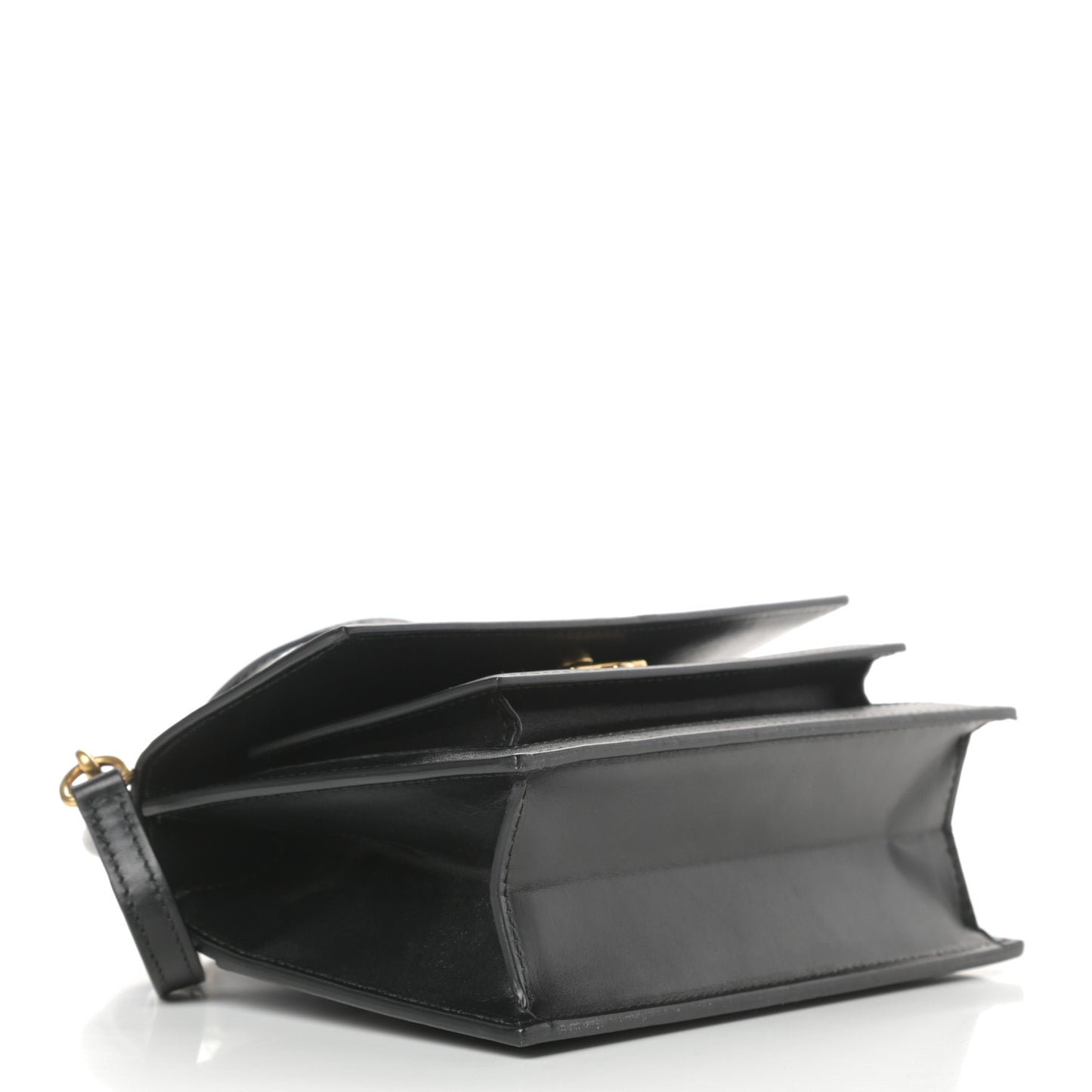 Box Calfskin XS Sharp Top Handle Bag Black