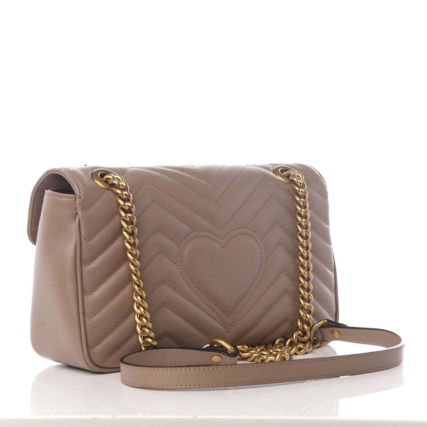 Calfskin Matelasse Small GG Marmont Shoulder Bag Porcelain Rose