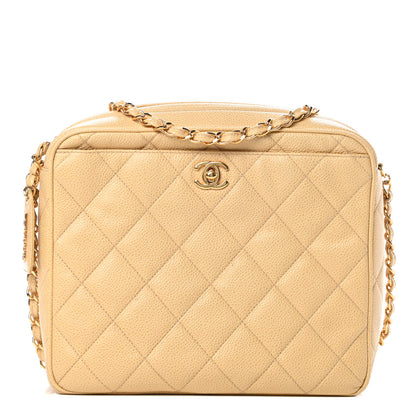 Chanel Caviar Quilted Camera Case Beige 1 of 15
