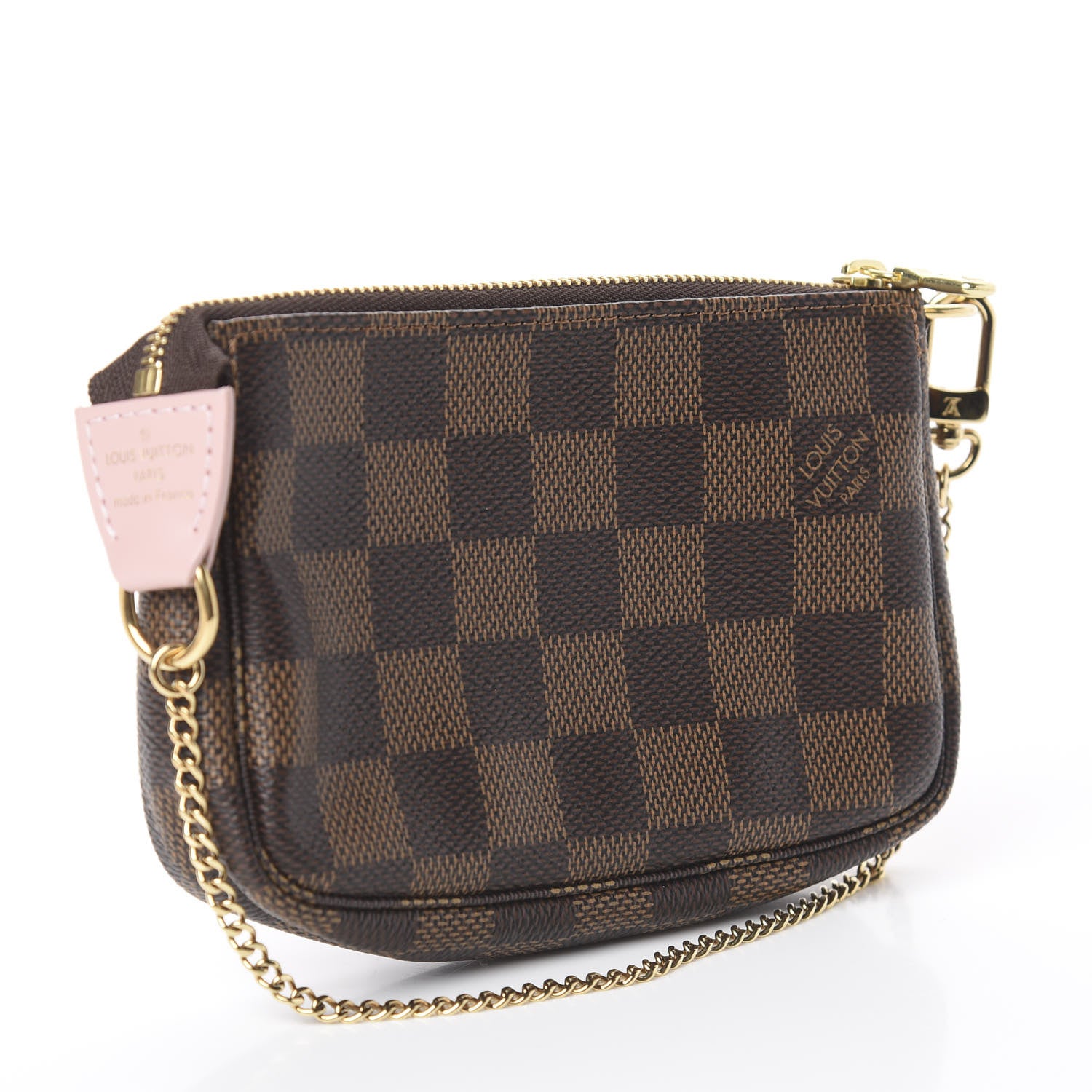 Louis Vuitton Damier Ebene 2020 Christmas Animation Big Wheel Mini Pochette Accessories Rose Ballerine 2 of 6