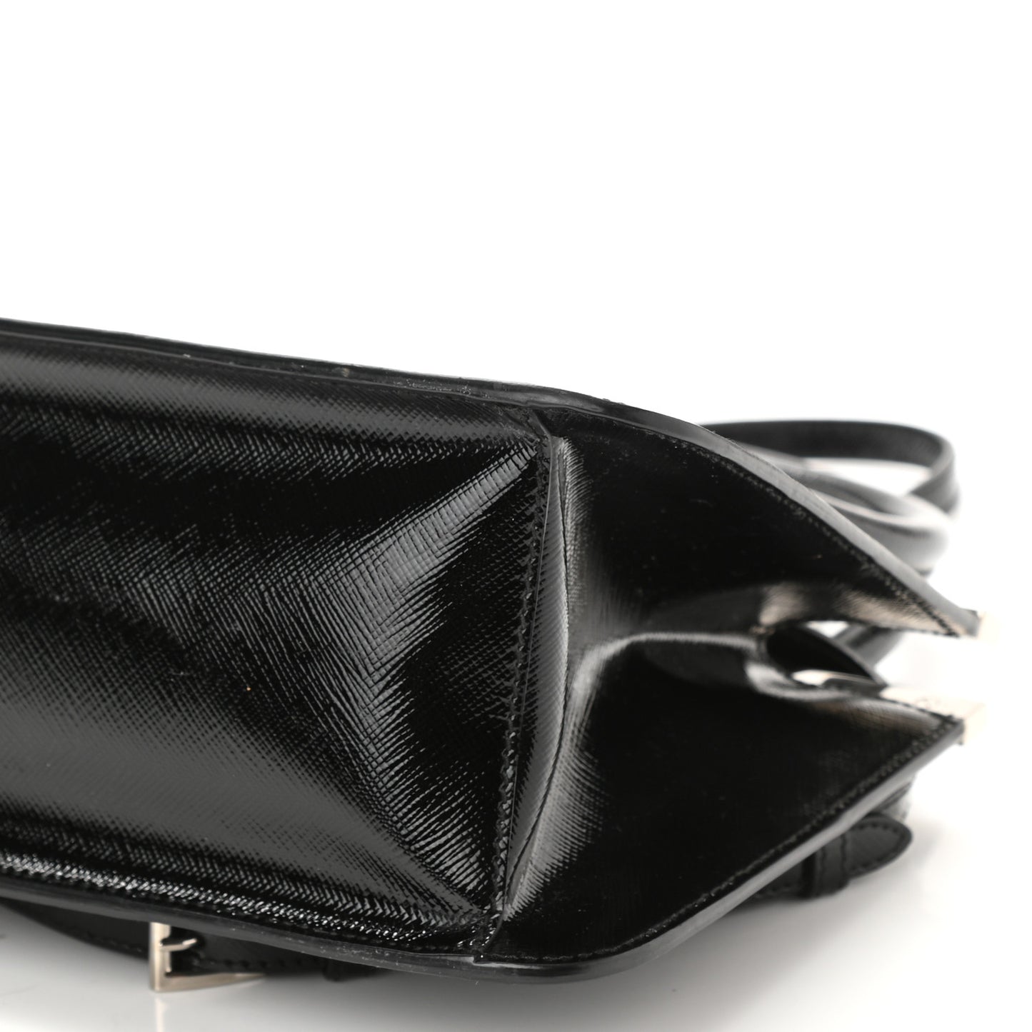 Saffiano Vernice Top Handle Bag Black