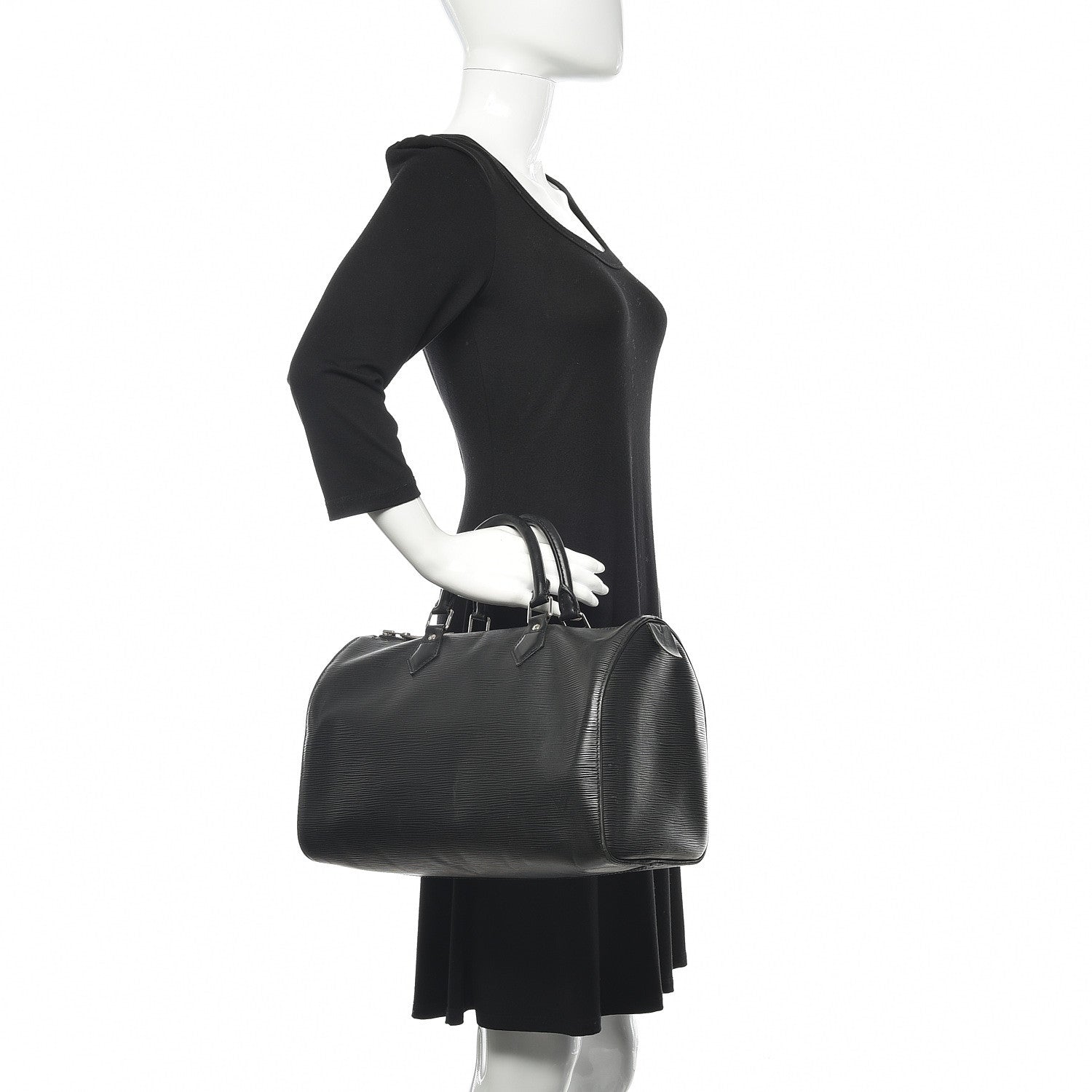 Louis Vuitton Epi Speedy 30 Black 2 of 19