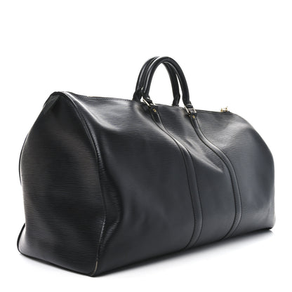 Louis Vuitton Epi Keepall 55 Black 2 of 9