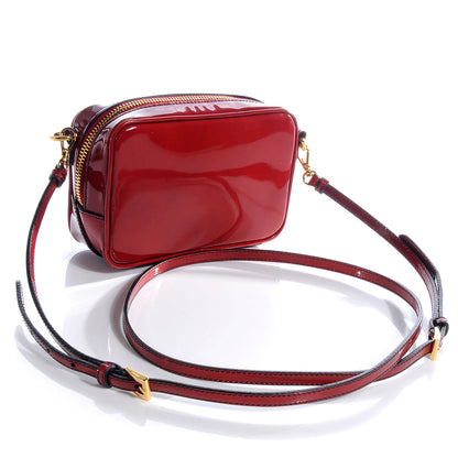Prada Spazzolato Convertible Crossbody Scarlatto Fume 3 of 10