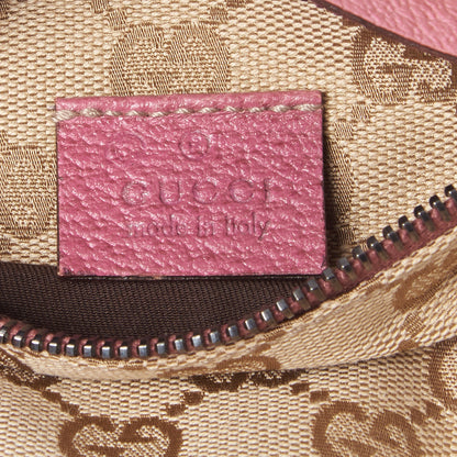 Gucci GG Monogram Web Double Pocket Belt Bag Pink 9 of 14