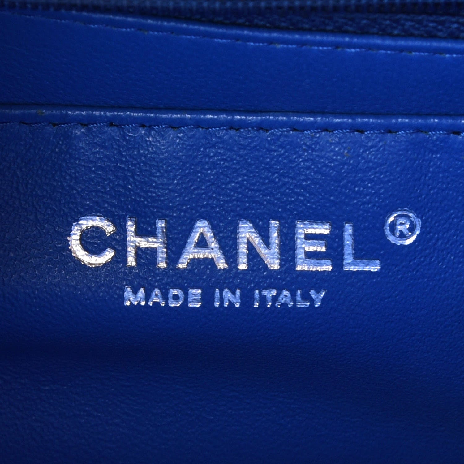 Chanel Caviar Quilted Mini Rectangular Flap Blue 8 of 9