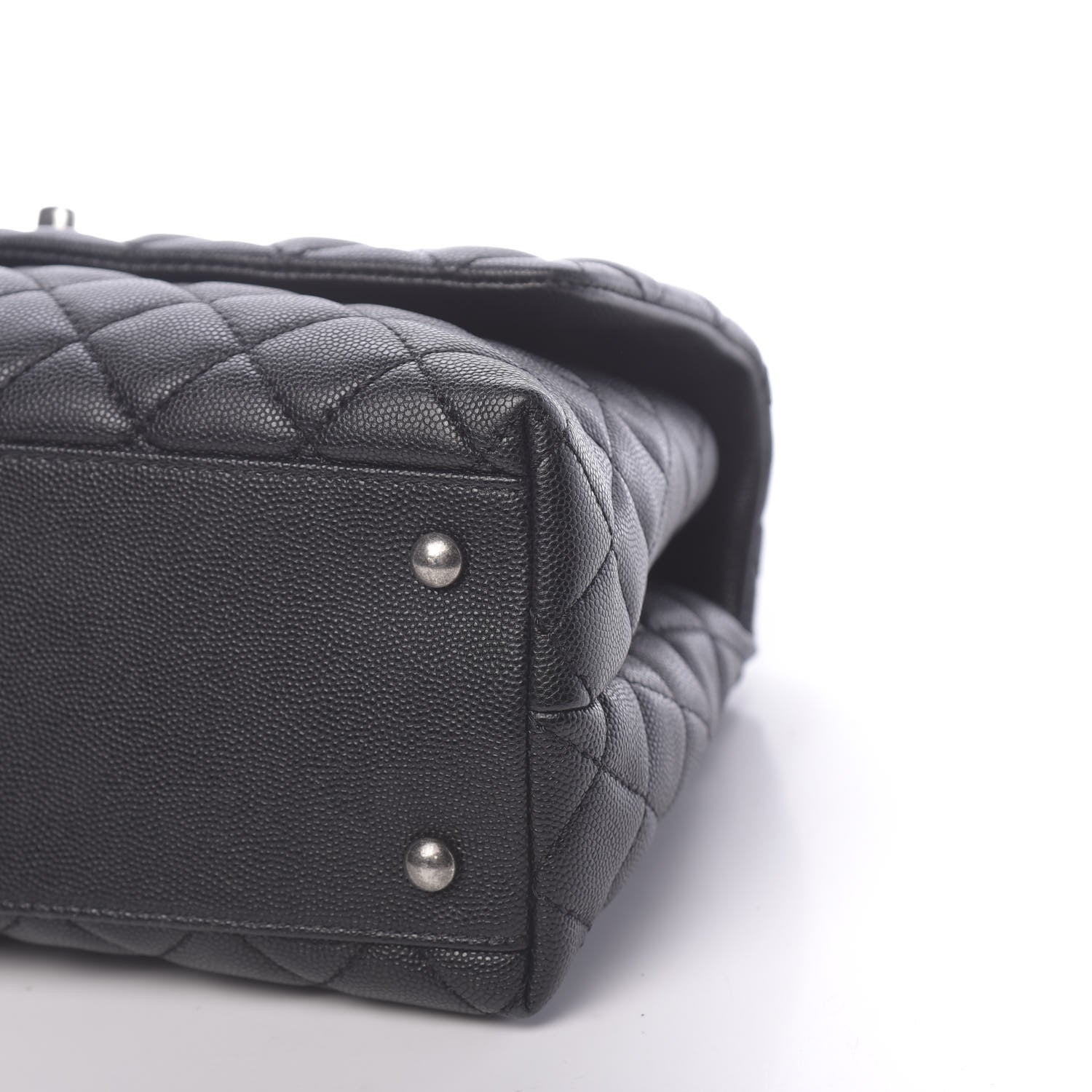 Chanel Caviar Quilted Small Coco Handle Flap Black 9 of 11