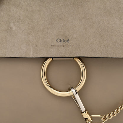 Chloe Calfskin Suede Medium Faye Shoulder Bag Motty Grey 7 of 10