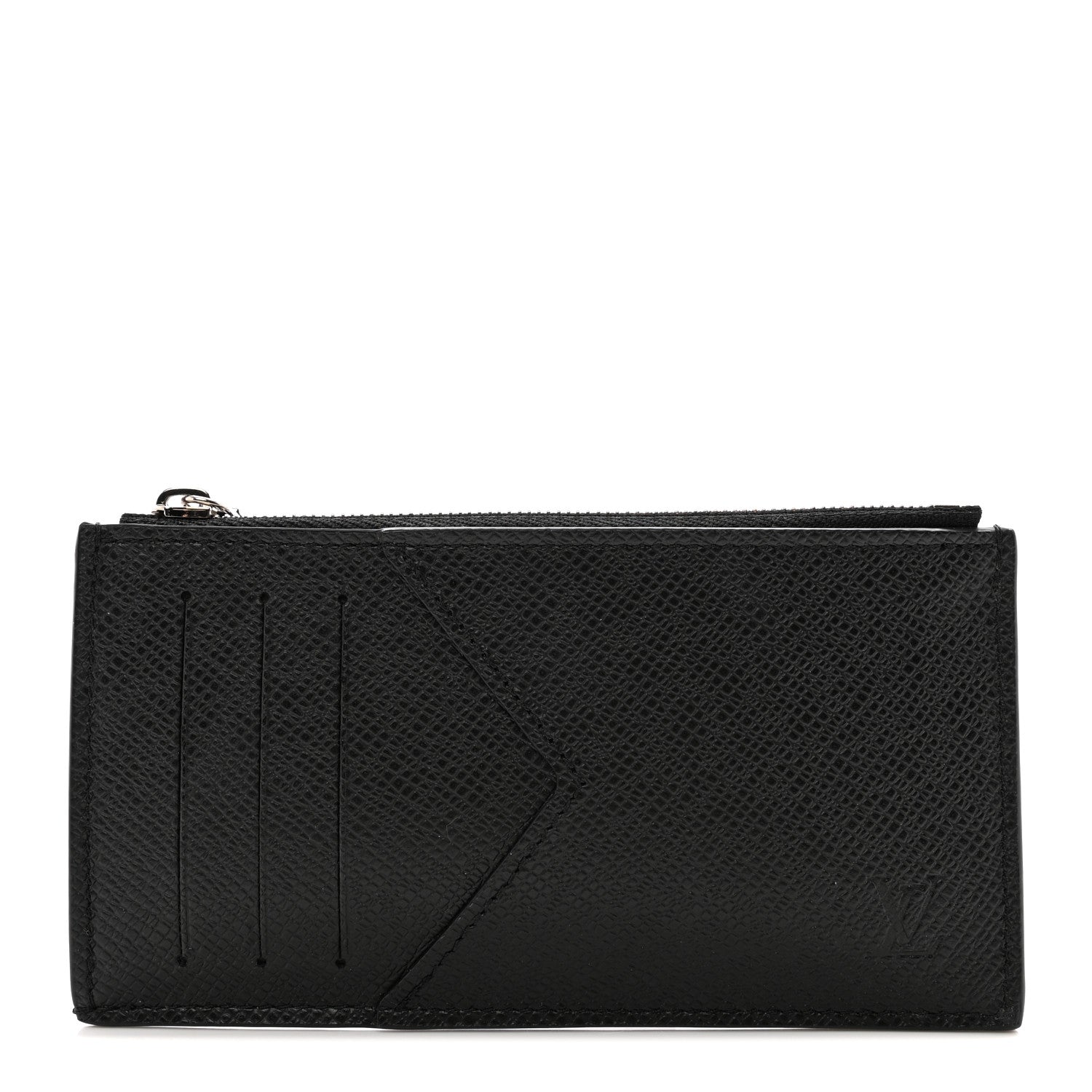 Louis Vuitton Taiga Coin Card Holder Black 1 of 6