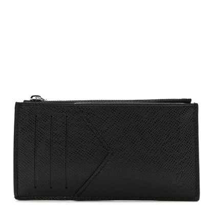 Louis Vuitton Taiga Coin Card Holder Black 1 of 6