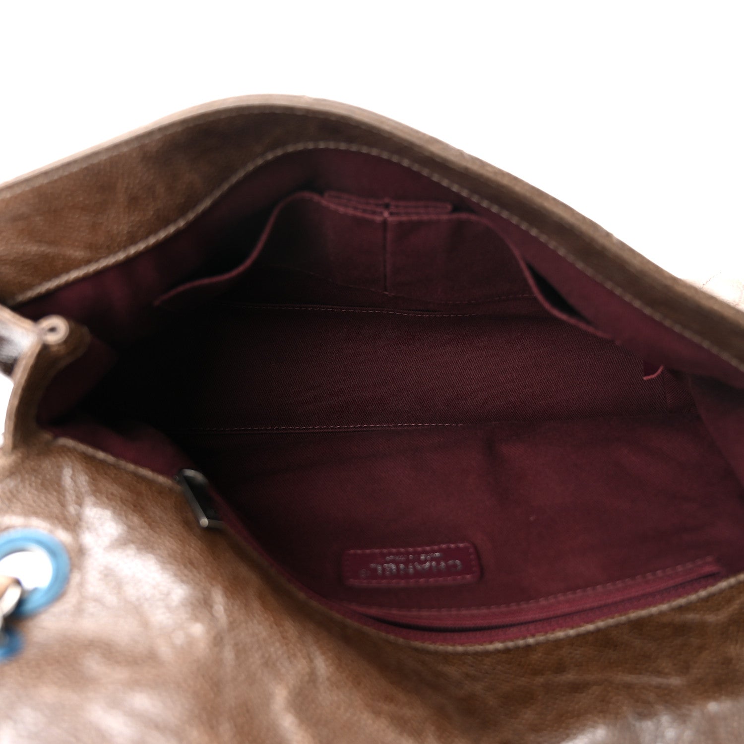 Chanel Crumpled Grained Calfskin Jumbo CC Crave Flap Brown 5 of 12