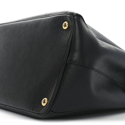 Prada Saffiano Lux Large Galleria Double Zip Tote Black 9 of 9