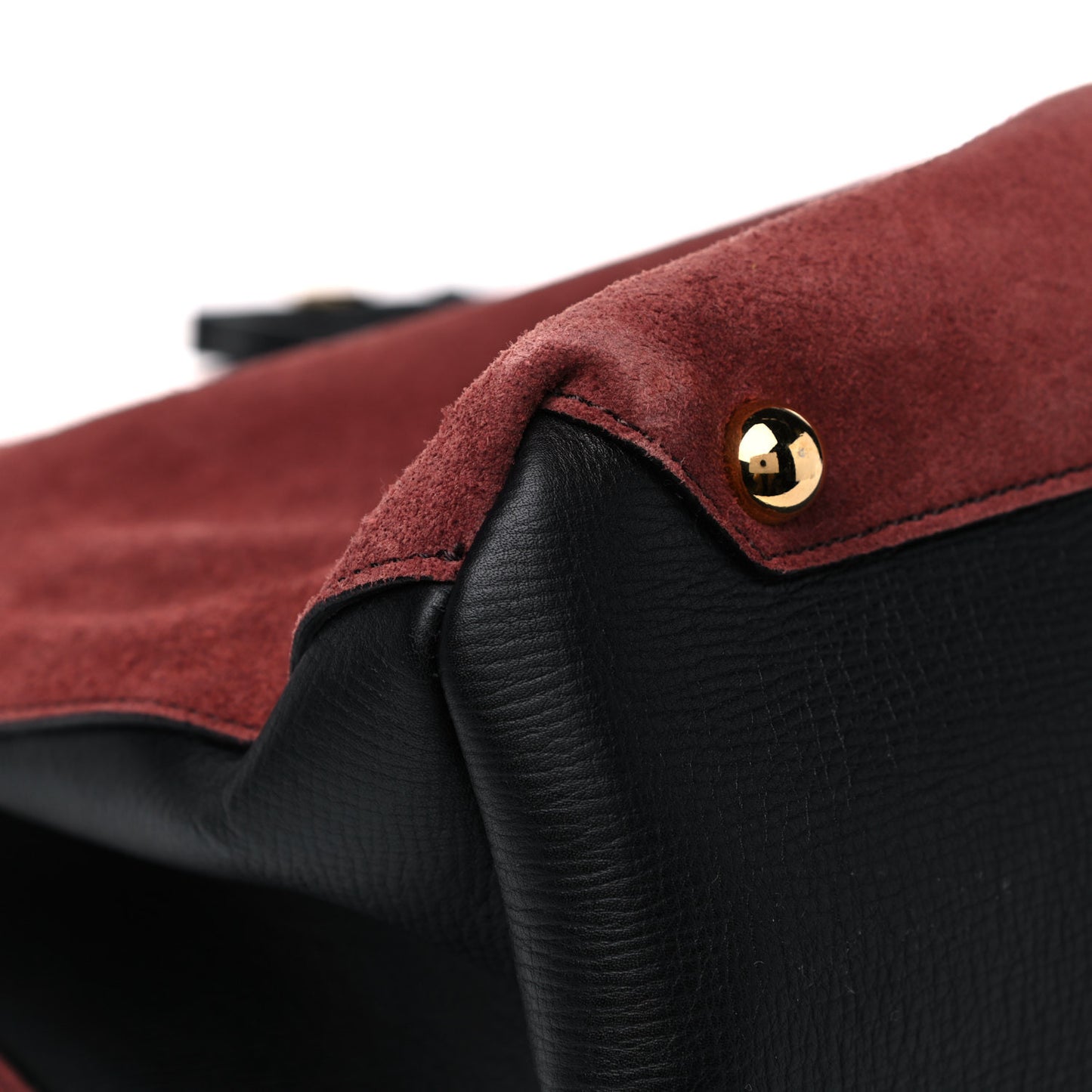 Suede Calfskin House Check Large Banner Tote Mahogany Red