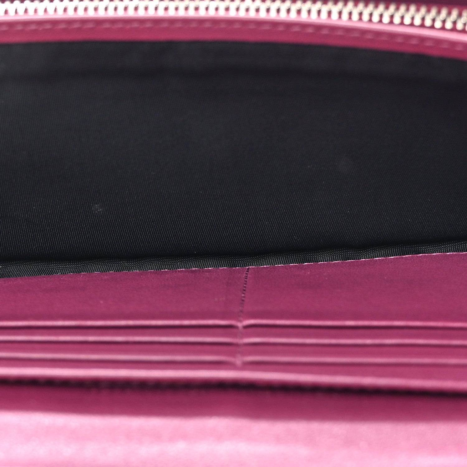 Christian Dior Patent Cannage Lady Dior Rendezvous Wallet On Chain Fuchsia 5 of 14