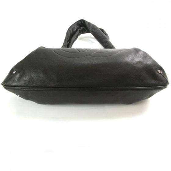 Lambskin Kiss Lock Frame Bag Black