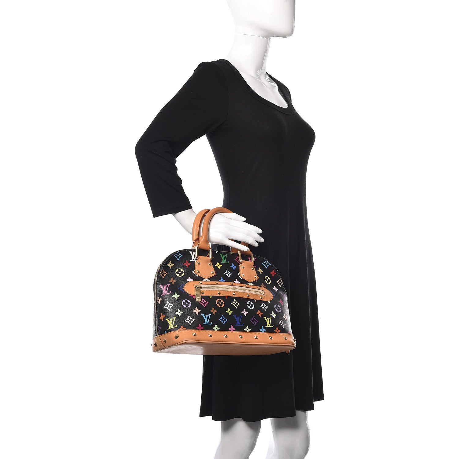 Louis Vuitton Monogram Multicolor Alma Black 2 of 15
