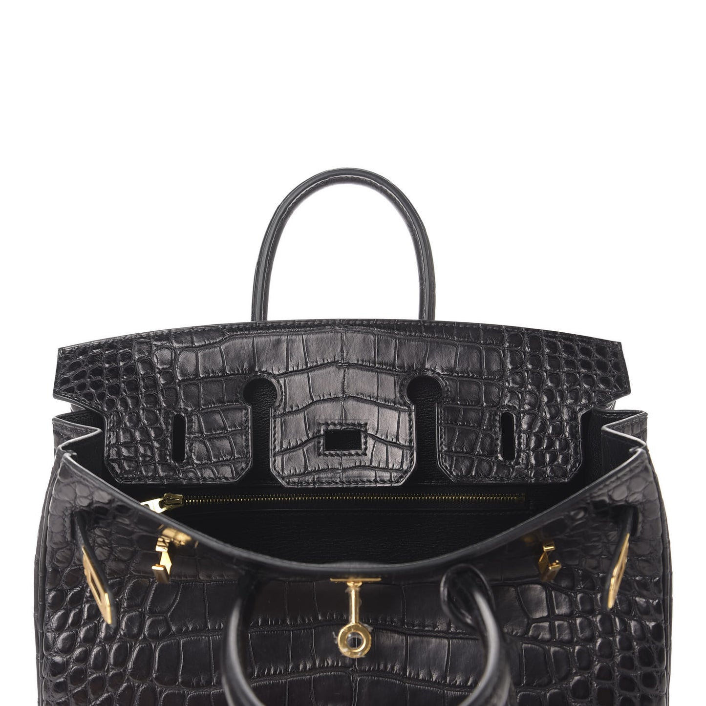 Matte Alligator Birkin 25 Black