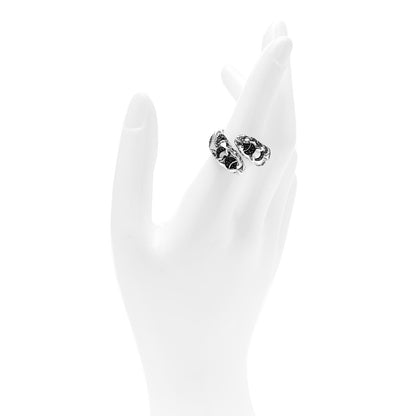 John Hardy Sterling Silver Black Sapphire Palu Macan Tiger Ring 54 7 2 of 5