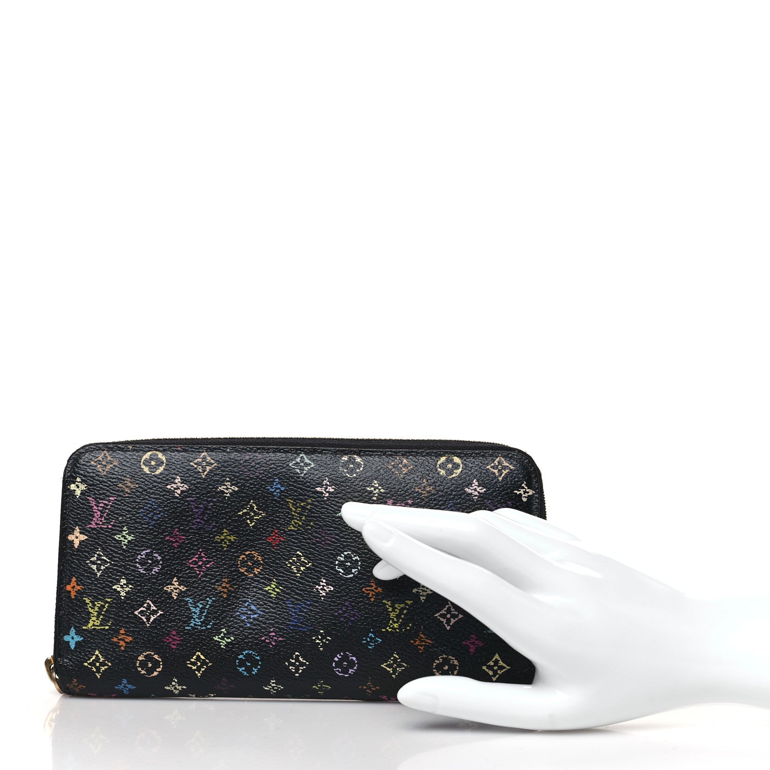 Louis Vuitton Monogram Multicolor Zippy Wallet Black Pistachio 2 of 9