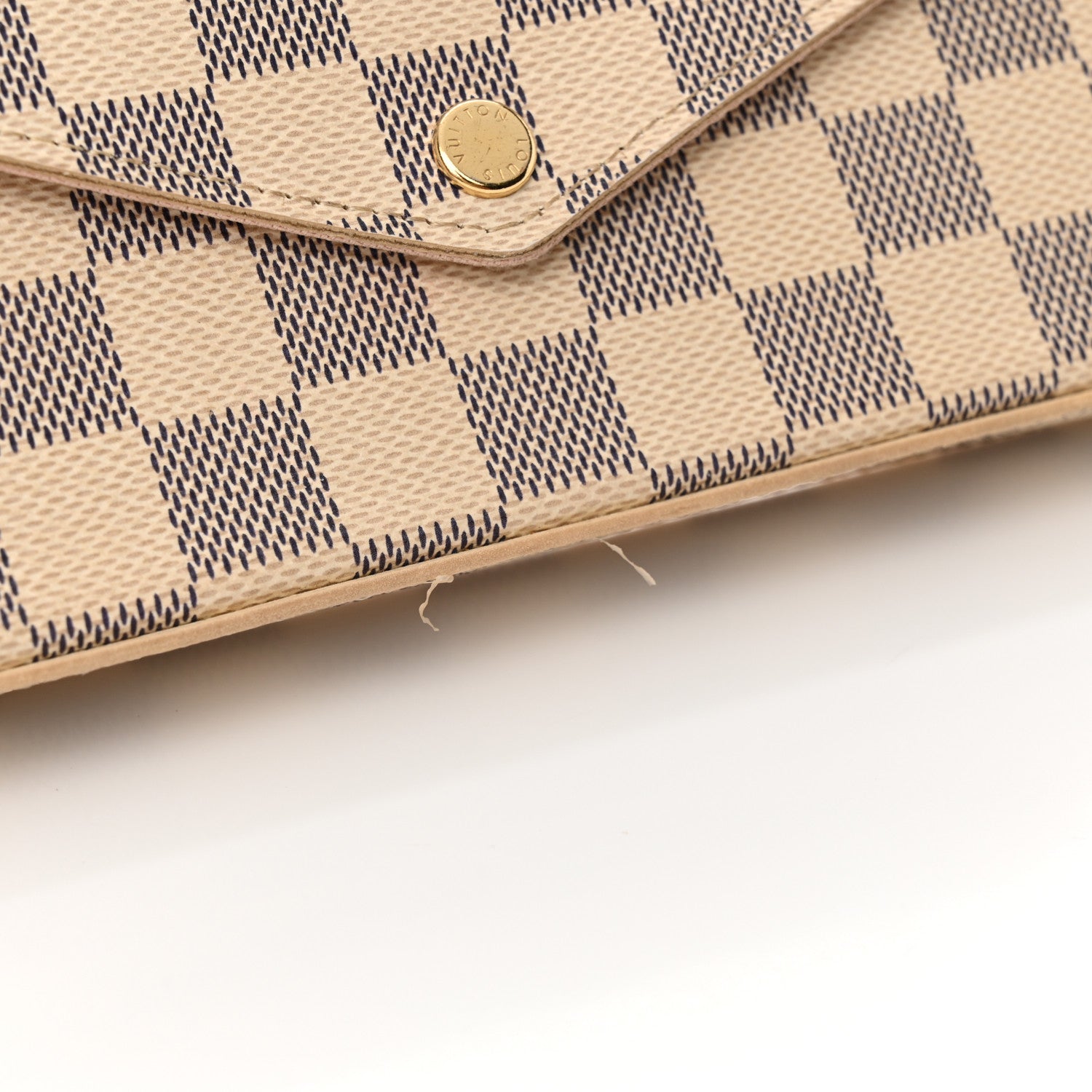 Louis Vuitton Damier Azur Pochette Felicie Chain Wallet Rose Ballerine 14 of 15