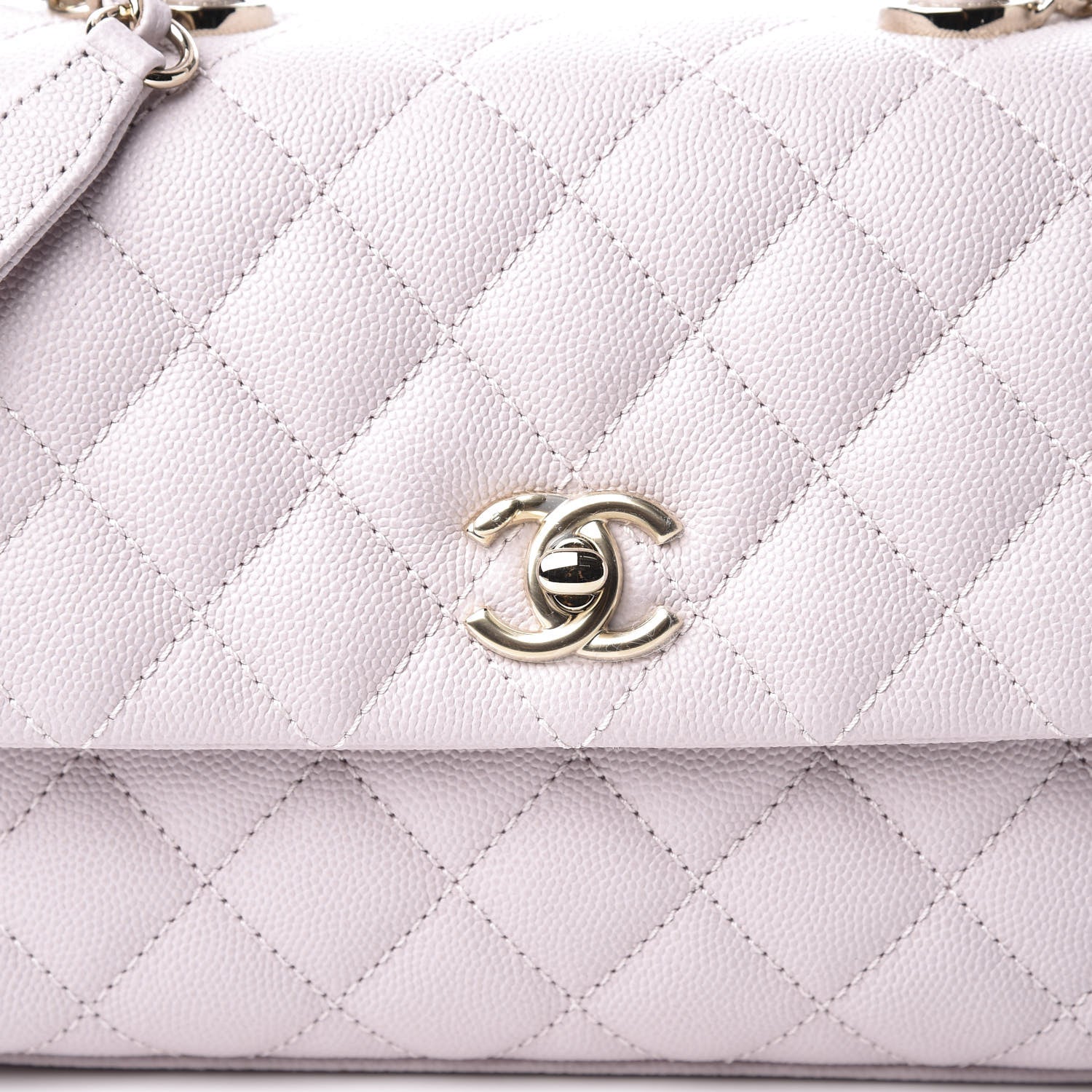 Chanel Caviar Quilted Mini Coco Handle Flap Lilas Lilac 9 of 10