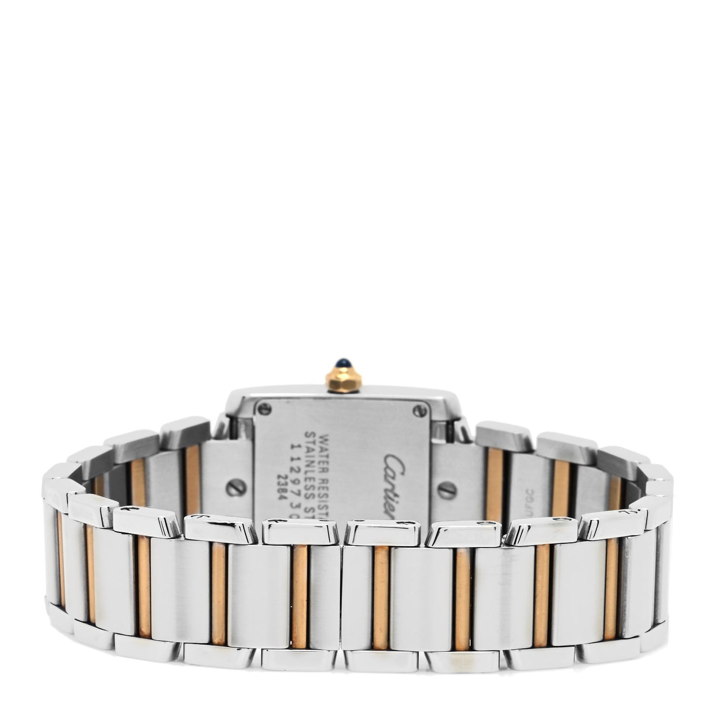 Stainless Steel 18K Yellow Gold 20mm Tank Francaise Quartz Watch